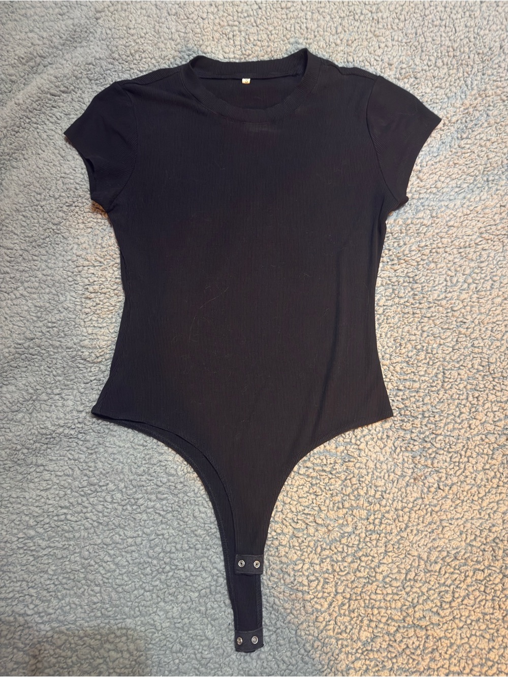 Amazon Black Short-Sleeve Snap Bodysuit